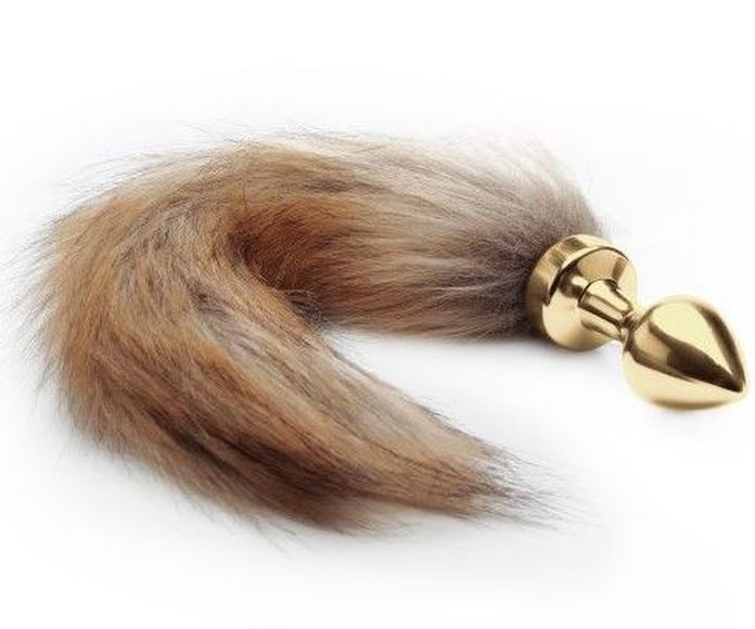 PLUG ANAL DORADO CON COLA DE ZORRO 58 99