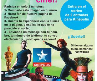 Gana 2 entradas de cine para Kinépolis con FamilDent. ¡¡Apúntate, es gratis!!