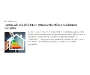 España, a la cola de la UE en ayudas ambientales y de eficiencia energética