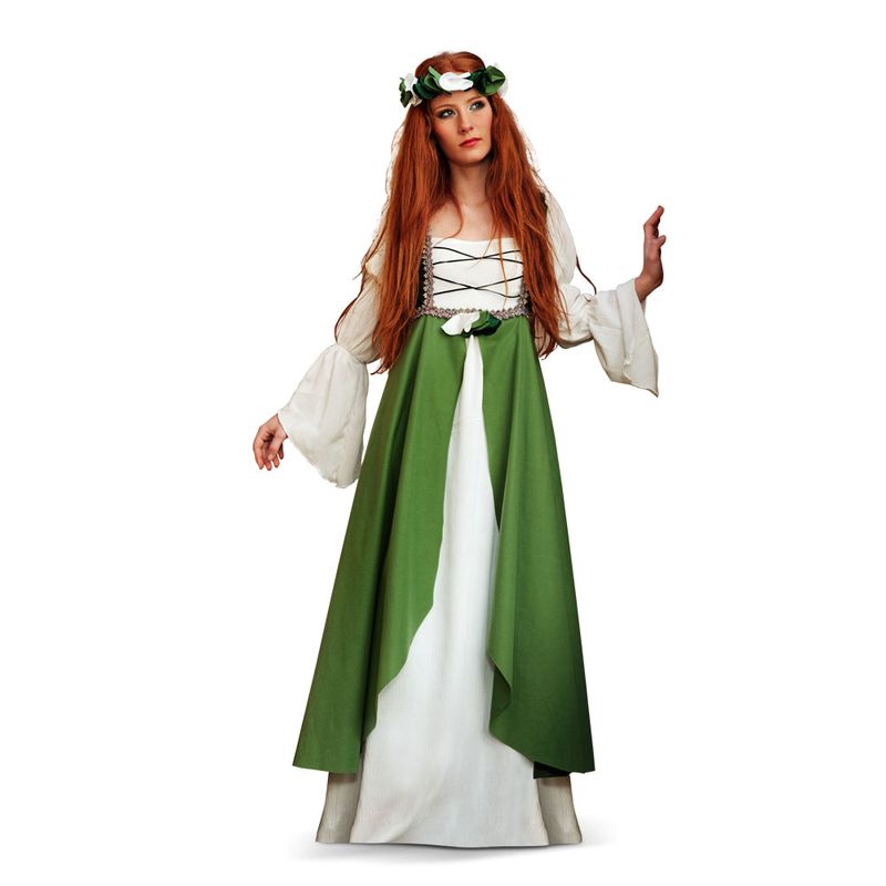 Disfraz medieval Clarisa verde mujer