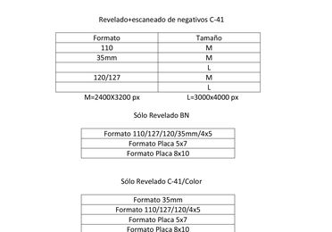 REVELADO C-41 Y BN