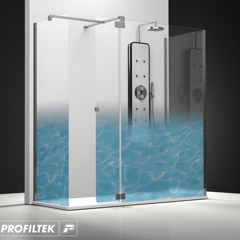 Mampara de baño Profiltek wlak-in serie Belus modelo BS-241 decoración Natural 