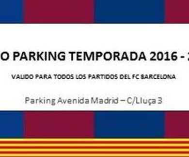 BONO PARKING TEMPORADA 2016 - 2017