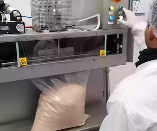 Envasado a terceros gran formato con atmósfera modificada de alimentos en polvo y grano