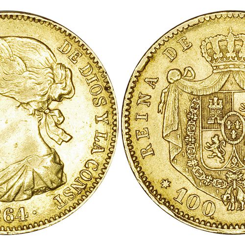 100 reales Isabel2ª 1864. Sevilla