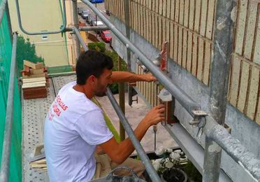 Reparacion de fachada de ladrillo caravista en Santander
