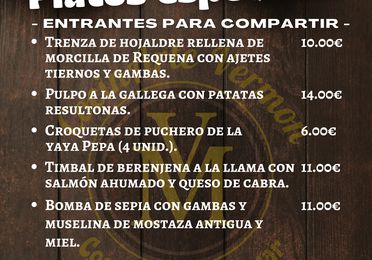 Menú Navidad y Nochevieja