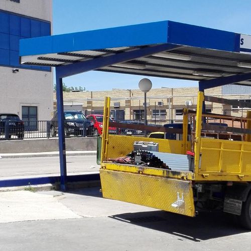 Reparación de marquesina en estación de servicio de Aljarvir 