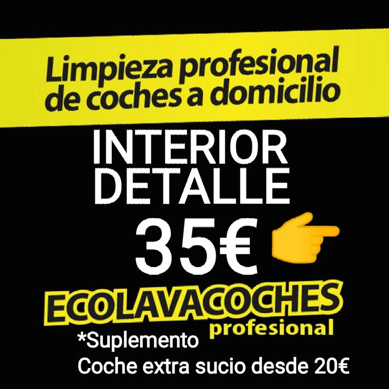 Interior Detalle 35€/ Indicanos Dirección Hora: Servicios y tarifas de Ecolavacoches Profesional
