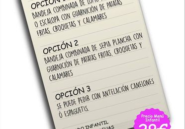 Menú infantil
