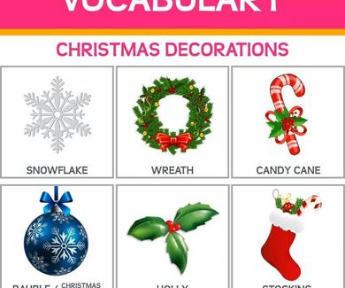 Vocabulary: Christmas decorations