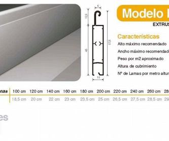 Persiana modelo mini de aluminio: Catálogo de Carpintería aluminio Vicar