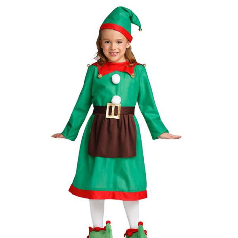 Disfraz elfa verde infantil
