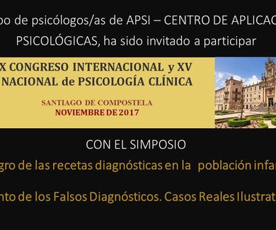PARTICIPACIÓN EN EL X CONGRESO INTERNACIONAL DE PSICOLOGÍA CLÍNICA
