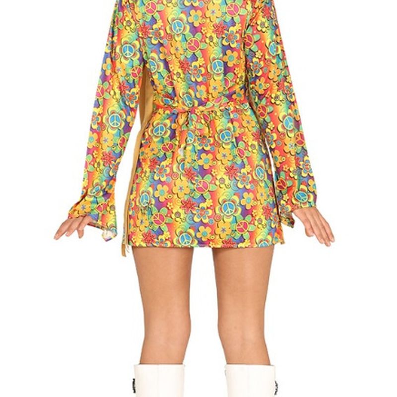 Disfraz hippie mujer chaleco (espalda)