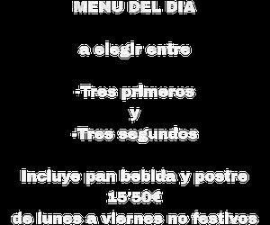MENU DEL DIA