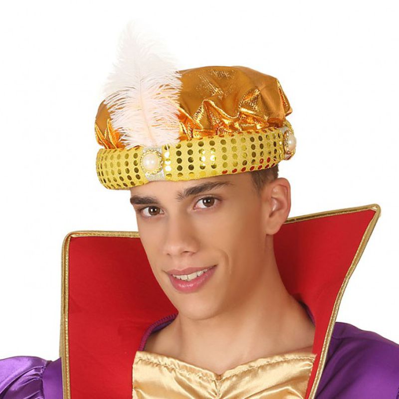 Gorro turbante dorado
