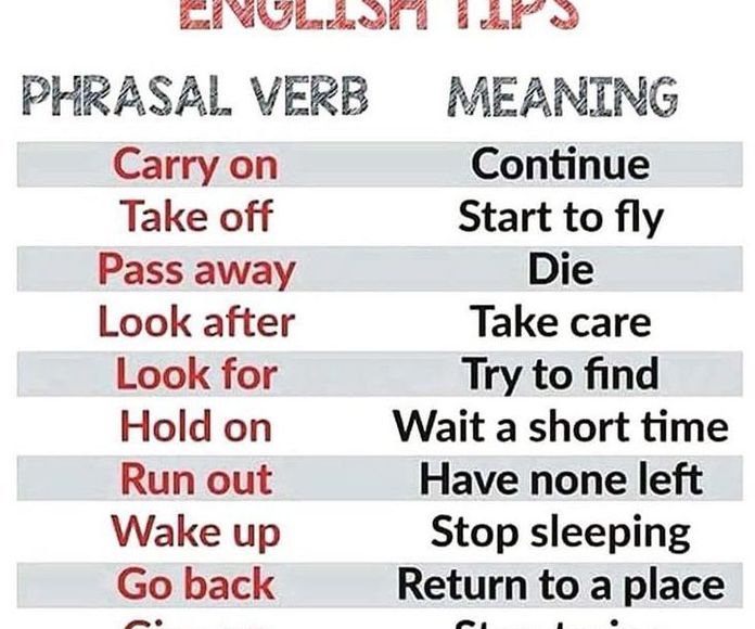 English tips:  Some phrasal verbs }}