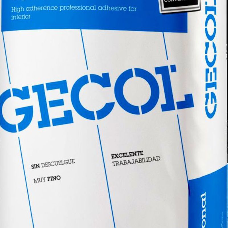 Gecol Cemento cola Convencional (25 kg, Blanco)