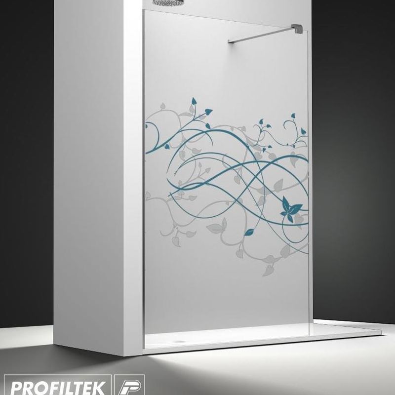 Mampara de baño Profiltek walk-in serie Belus modelo BS-200 decoración Natural
