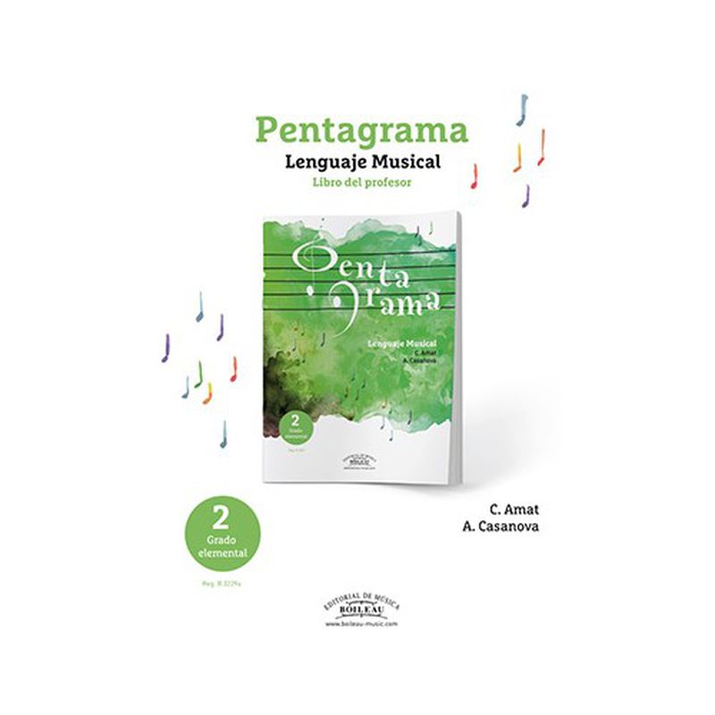 Pentagrama lenguaje 2 grado elemental  musical Libro del profesor  Amat: Productos y servicios de PENTAGRAMA