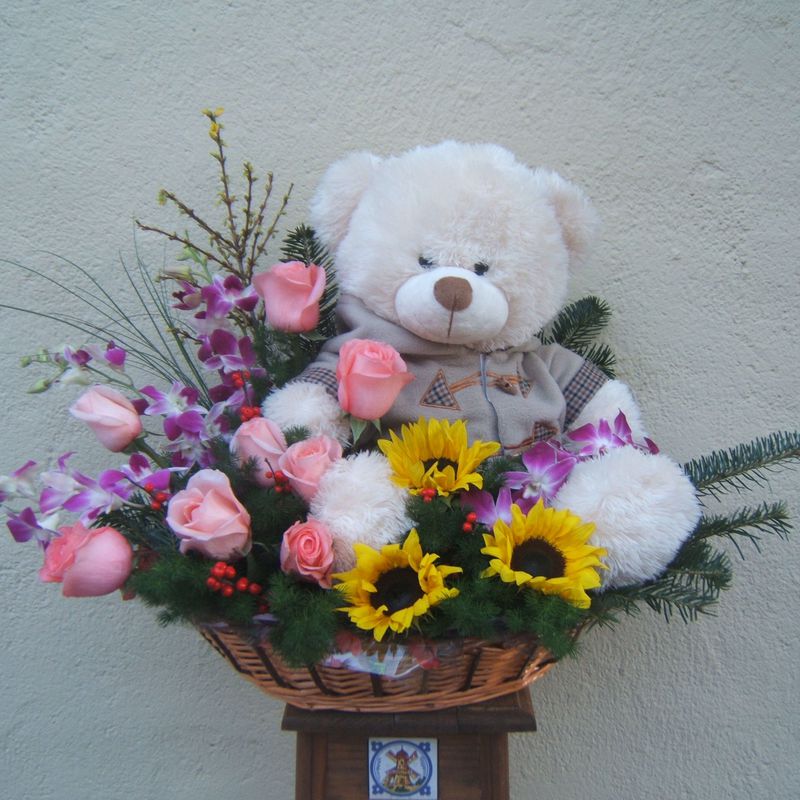 centro con oso, envio de flores a domicilio centro madrid