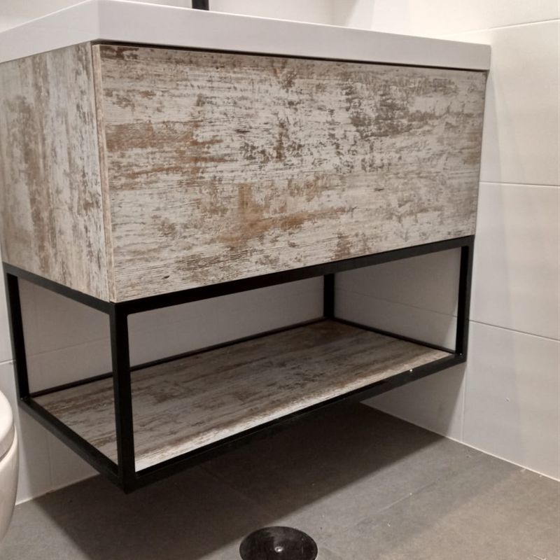 Mueble de baño estilo rústico