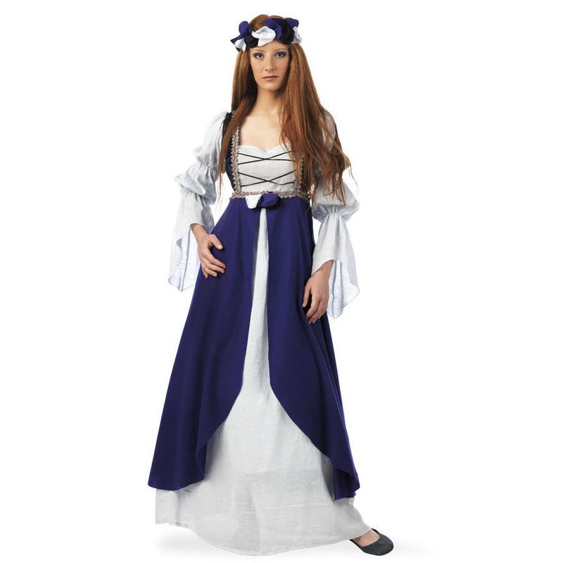 Disfraz dama medieval mujer Clarisa azul