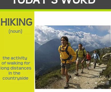 Today's word: hiking