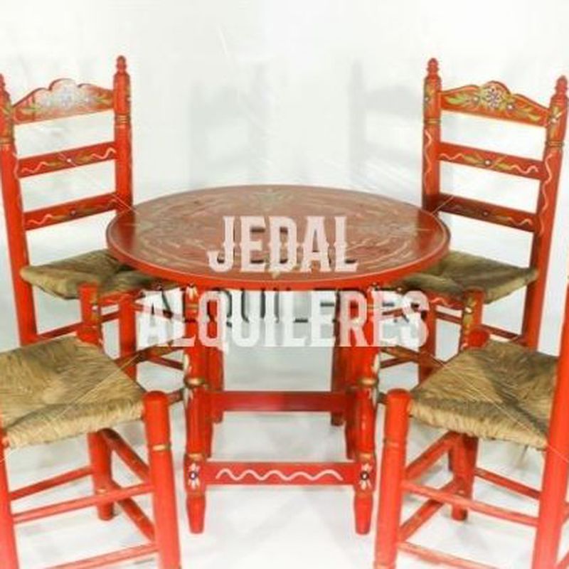 CONJUNTO MESA Y SILLAS SEVILLANAS: Catálogo de Jedal Alquileres