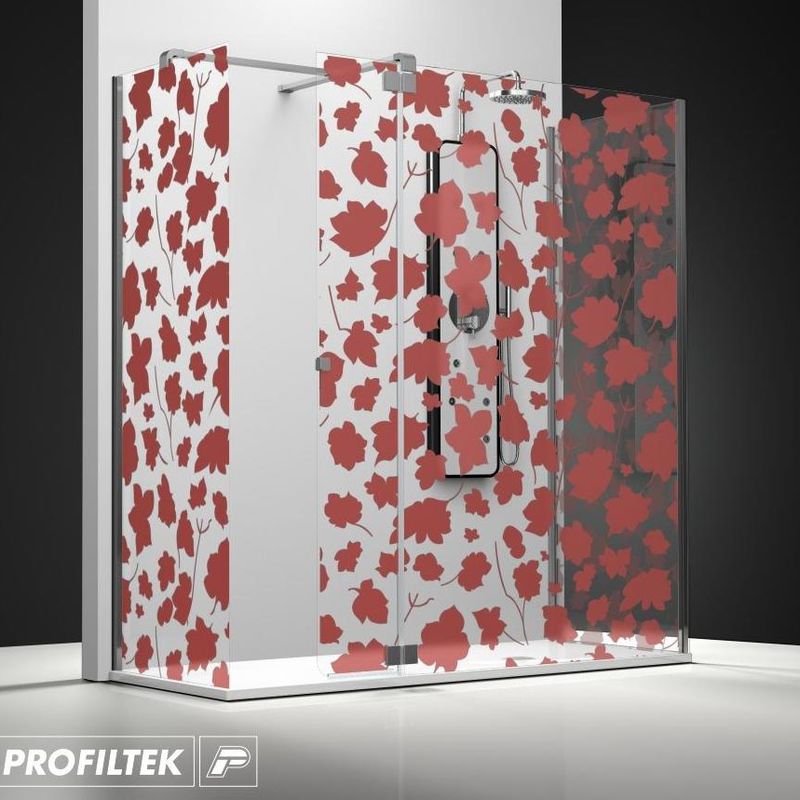 Mampara de baño Profiltek walk-in serie Belus modelo BS-241 decoración Forever