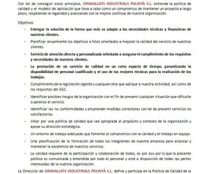 Política calidad