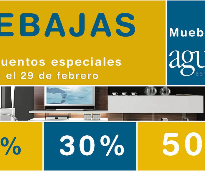 Â¡OFERTA DE MUEBLES enero y febrero 2020, DESCUENTOS HASTA EL 50%!