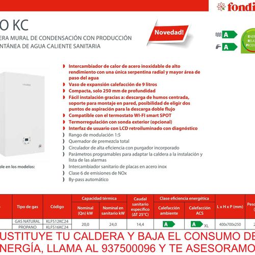 Sustitución caldera en Mataró. Oferta todo incluido 1.399 €.