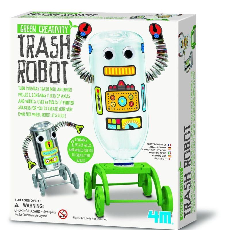 ROBOTS PARA REUTILIZAR BOTELLAS. TRASH ROBOT. GREEN CREATIVITY