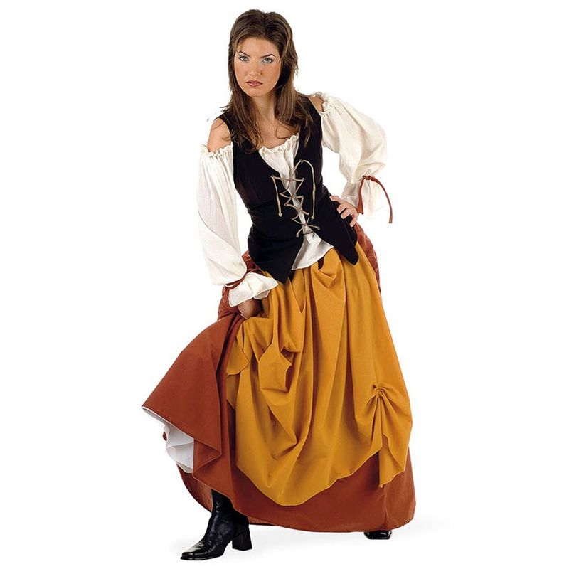 Disfraz campesina medieval deluxe mujer