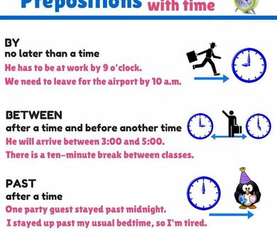 Prepositions with time