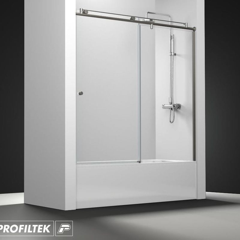 Mampara de baño Profiltek serie Steel modelo ST-110 Light