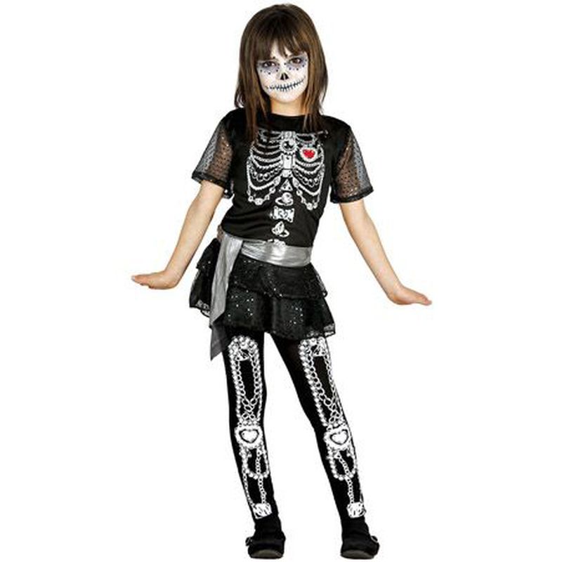 Disfraz esqueleto shiny infantil