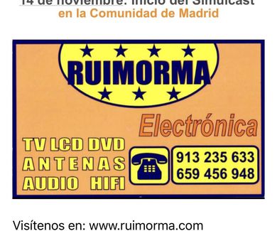 Mes y medio para el SIMULCAST y con Ruimorma reparación de antenas en Plaza de Castilla
