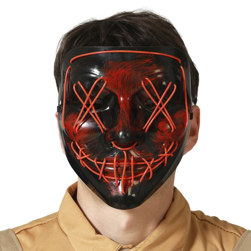 Máscara Halloween luz roja