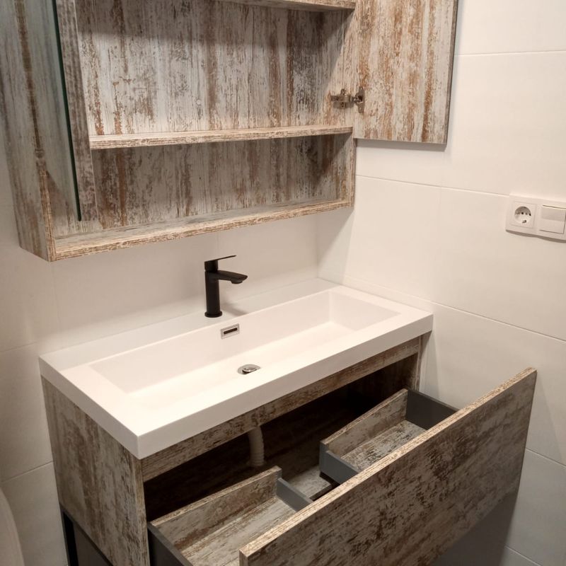 Mueble de baño estilo rústico