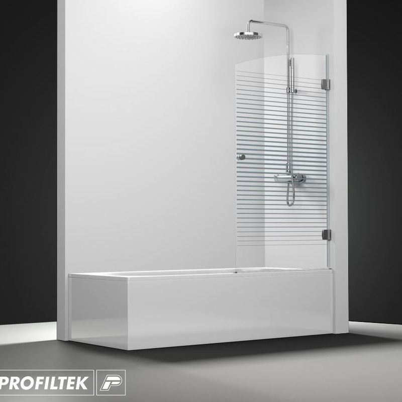 Mampara de baño Profiltek serie Newglass modelo NG-101 decoración Forever