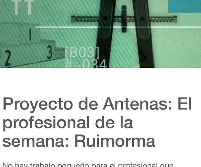 “Gracias” RUIMORMA reparación de antenas en Plaza de Castilla 