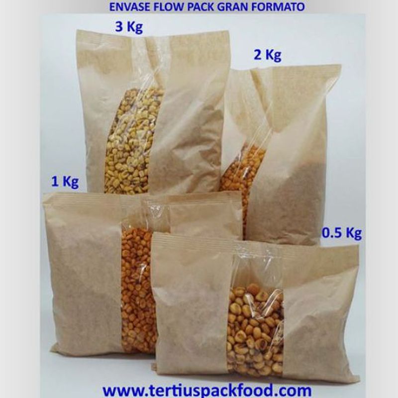 Envasados con bolsa conformada desde bobina papel exterior grandes tamaños: NUESTROS  ENVASADOS de Envasados de Alimentos Bio y Gourmet