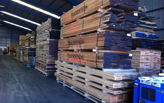 Distribución de vigas, tableros y maderas Toledo