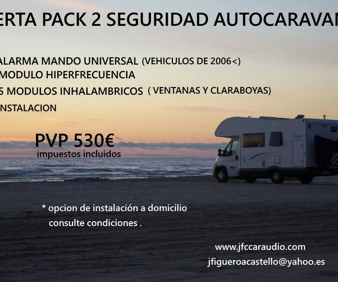 Pack 2 - Seguridad autocaravana: Servicios de JFC Car Audio