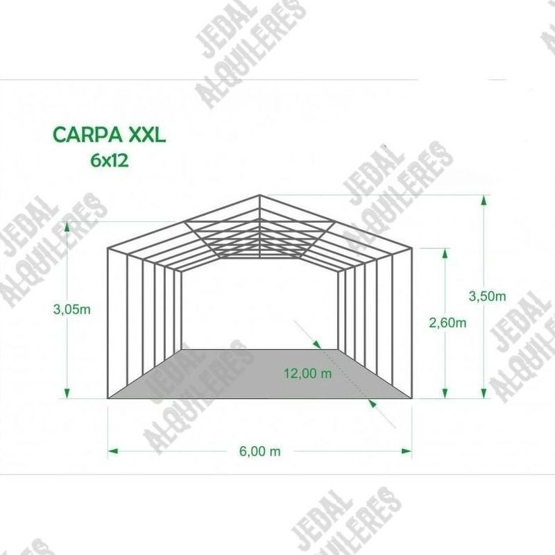 Carpa 6X12 metros reforzada: Catálogo de Jedal Alquileres