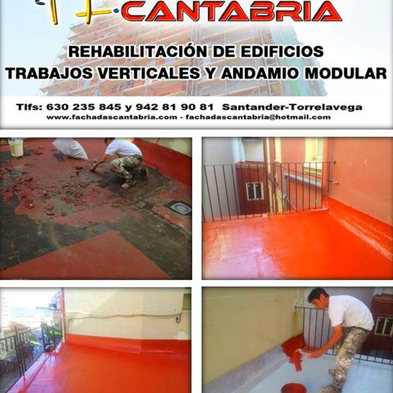 Reparación e impermeabilización de terrazas en Torrelavega-Santander.