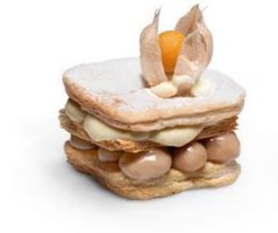 Milhojas de dulce de leche y limón